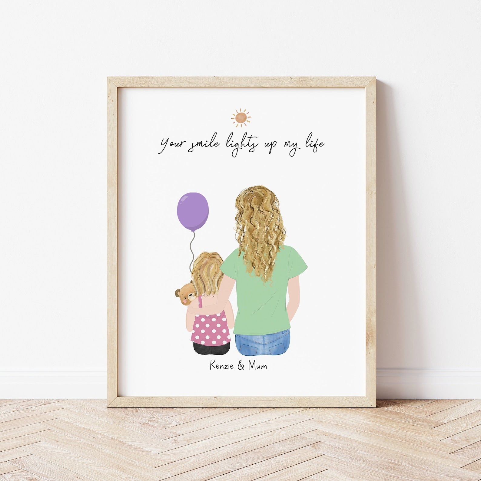 Personalized nursery wall art - first Mother's Day gift for new mom